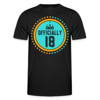 Enfant officiel de dix-huit ans 18e anniversaire - T-shirt sport Homme - noir - Devant - AI Model Male 178 dark (178cm)