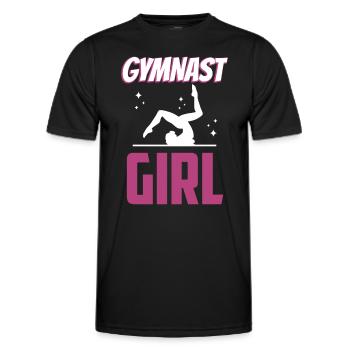 Gymnast Gymnast Girls Gymnastics Gymnastics - Men's Functional T-Shirt - black - Front - AI Model Male 178 dark (178cm)