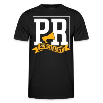 PR Specialist Job Public Relations Profession - Men's Functional T-Shirt - black - Front - AI Model Male 178 dark (178cm)
