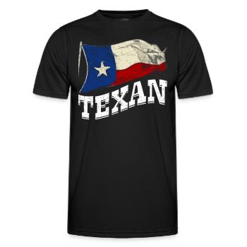 Texan Sayings Texas Pride - Men's Functional T-Shirt - black - Front - AI Model Male 178 dark (178cm)