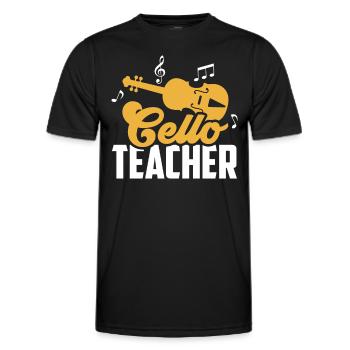 Cello Teacher Cello Teacher Cellos Musician Cellist - Men's Functional T-Shirt - black - Front - AI Model Male 178 dark (178cm)