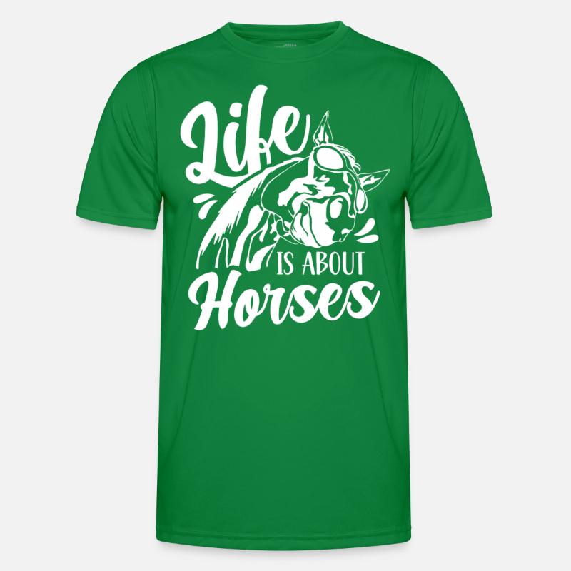 La vie se compose de chevaux d’équitation T-shirt sport Homme