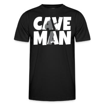 Höhlenmensch Cave Man Höhle Spéléologie Höhlenwandern - T-shirt sport Homme - noir - Devant - AI Model Male 178 dark (178cm)