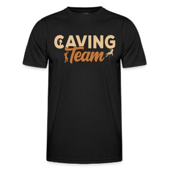 Höhlenforschung Team Höhlenwandern Caving Cave - Men's Functional T-Shirt - black - Front - AI Model Male 178 dark (178cm)
