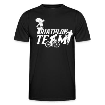 Triathlon Équipe Triathlète Triathlète Triathlon - T-shirt sport Homme - noir - Devant - AI Model Male 178 dark (178cm)