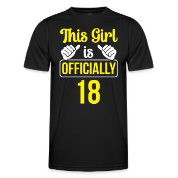 Dieses Mädchen Ist Offiziell 18 Achtzehn Feier - Männer Funktions-T-Shirt - Schwarz - Vorne - AI Model Male 178 dark (178cm)