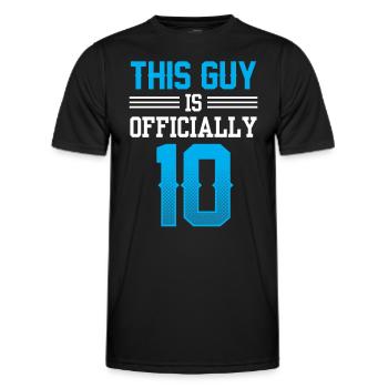 Ce gars a officiellement 18 dix-huit ans - T-shirt sport Homme - noir - Devant - AI Model Male 178 dark (178cm)
