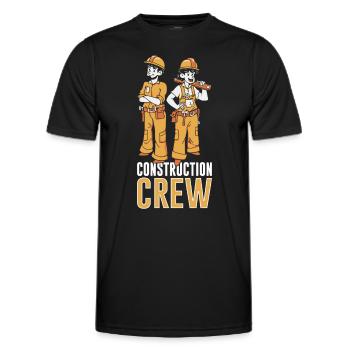 Construction Crew, Teamwork, Construction Site, Construction Construction Worker - Men's Functional T-Shirt - black - Front - AI Model Male 178 dark (178cm)