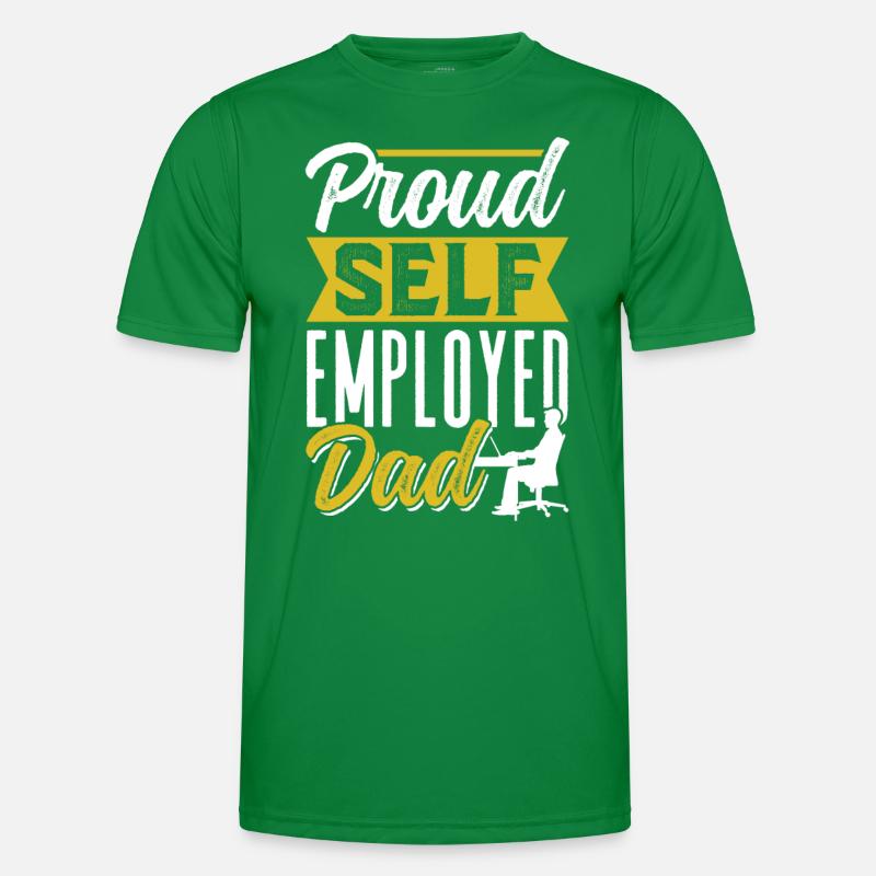 Stolzer Selbständiger Vater Selbstständig Männer Funktions-T-Shirt
