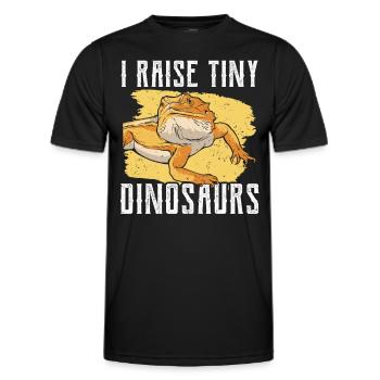 J’élève de minuscules dinosaures sur Bearded Dragon - T-shirt sport Homme - noir - Devant - AI Model Male 178 dark (178cm)