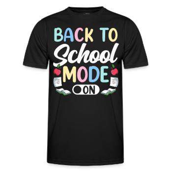Back to School Mode A School Teacher Back to School - Men's Functional T-Shirt - black - Front - AI Model Male 178 dark (178cm)