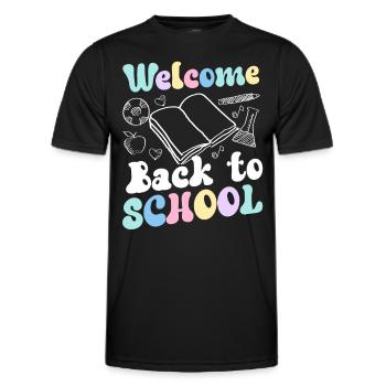 Welcome Back to School Back to School Teachers - Men's Functional T-Shirt - black - Front - AI Model Male 178 dark (178cm)