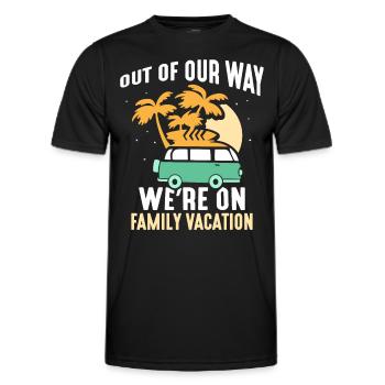 Aus Dem Weg Wir Sind Im Familienurlaub Familie - Männer Funktions-T-Shirt - Schwarz - Vorne - AI Model Male 178 dark (178cm)