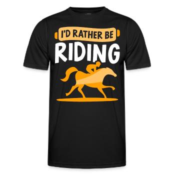 Ich Würde Lieber Reiten Pferd Reiterhof Reiter - Männer Funktions-T-Shirt - Schwarz - Vorne - AI Model Male 178 dark (178cm)