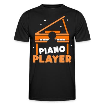 Piano player Piano Piano musician - Men's Functional T-Shirt - black - Front - AI Model Male 178 dark (178cm)