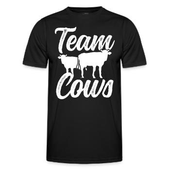 Équipe Vaches Animaux Vache Vache laitière Ferme - T-shirt sport Homme - noir - Devant - AI Model Male 178 dark (178cm)