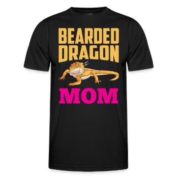 Dragon barbu Maman Animal Barbu Dragon Barbu - T-shirt sport Homme - noir - Devant - AI Model Male 178 dark (178cm)