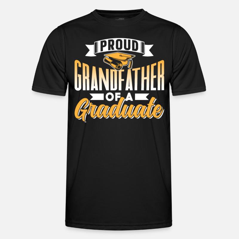 Stolzer Großvater Eines Absolventen Absolvent - Männer Funktions-T-Shirt - Schwarz