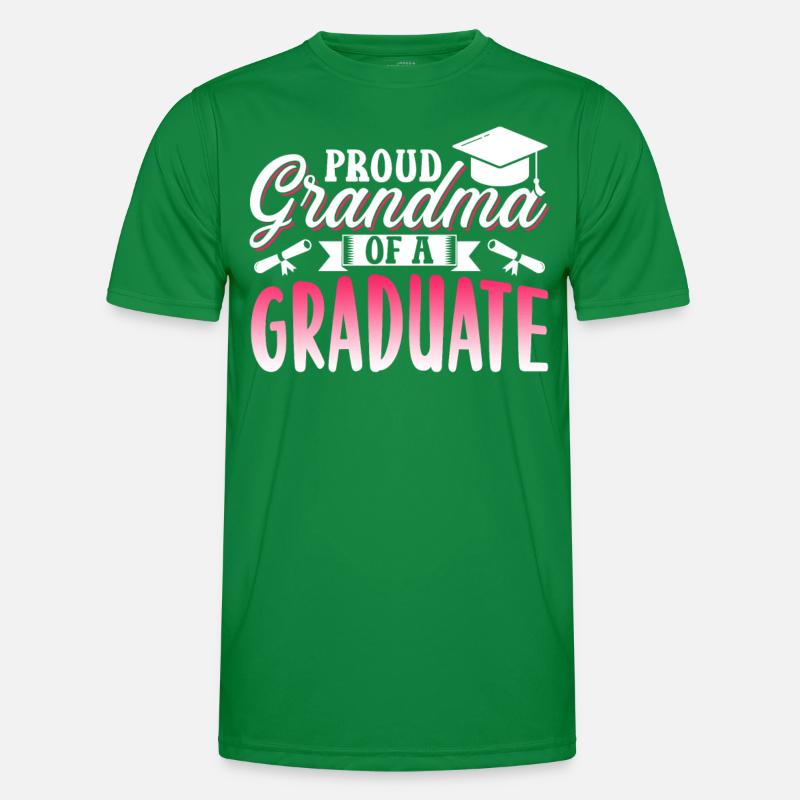 Stolze Großmutter Eines Absolventen Absolvent Männer Funktions-T-Shirt