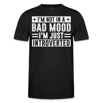 Not in a bad mood I'm just an introvert - Men's Functional T-Shirt - black - Front - AI Model Male 178 dark (178cm)