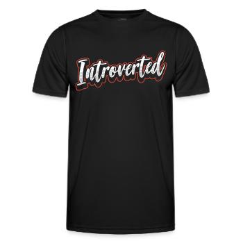 Introverted Sarcasm Introverted Shy - Men's Functional T-Shirt - black - Front - AI Model Male 178 dark (178cm)