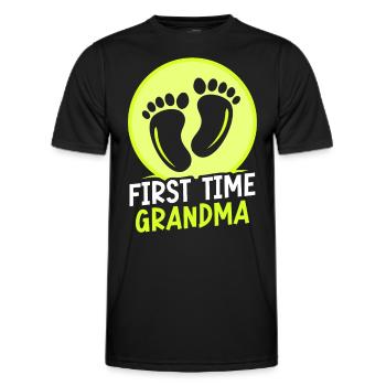 La première fois grand-mère grands-parents première fois sucré - T-shirt sport Homme - noir - Devant - AI Model Male 178 dark (178cm)