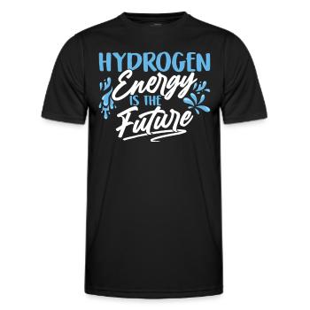 L’énergie de l’hydrogène est l’avenir L’hydrogène - T-shirt sport Homme - noir - Devant - AI Model Male 178 dark (178cm)