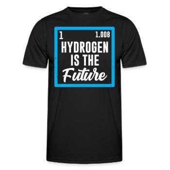 L’hydrogène est le futur élément hydrogène - T-shirt sport Homme - noir - Devant - AI Model Male 178 dark (178cm)