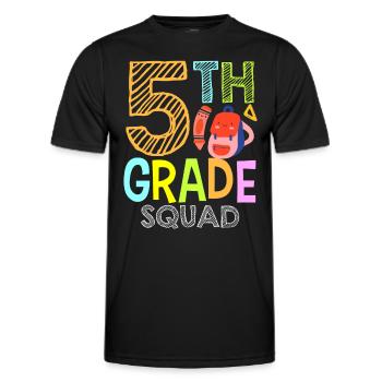 Équipe de 5 classes École de cinquième année - T-shirt sport Homme - noir - Devant - AI Model Male 178 dark (178cm)