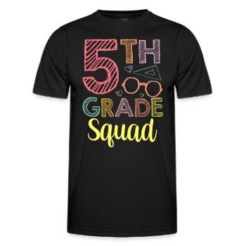 Équipe de 5 classes École de cinquième année - T-shirt sport Homme - noir - Devant - AI Model Male 178 dark (178cm)