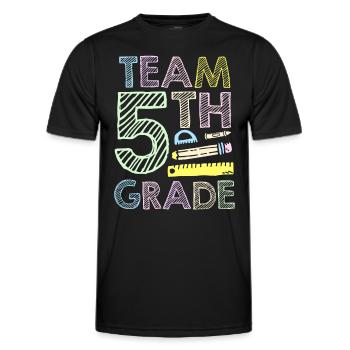 Équipe 5 Grade Fifth Fifth Grader School - T-shirt sport Homme - noir - Devant - AI Model Male 178 dark (178cm)