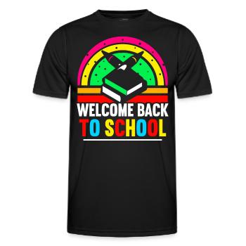 Welcome Back to School Back to School Teachers - Men's Functional T-Shirt - black - Front - AI Model Male 178 dark (178cm)