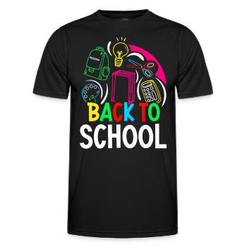 Back to School Back to School Back to School Teacher - Men's Functional T-Shirt - black - Front - AI Model Male 178 dark (178cm)