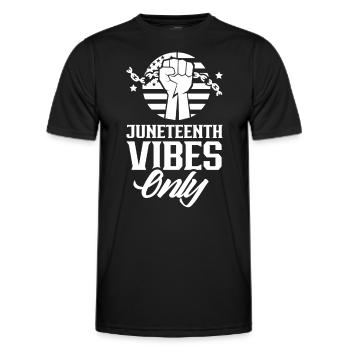 Nur Juneteenth Vibes 1865 Black African American - Männer Funktions-T-Shirt - Schwarz - Vorne - AI Model Male 178 dark (178cm)