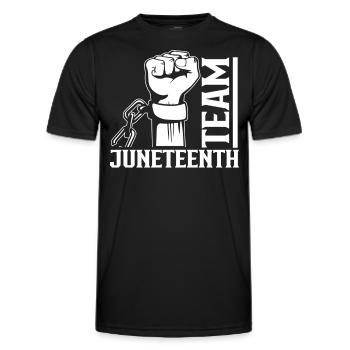 Team Juneteenth African American Black 1865 - Männer Funktions-T-Shirt - Schwarz - Vorne - AI Model Male 178 dark (178cm)