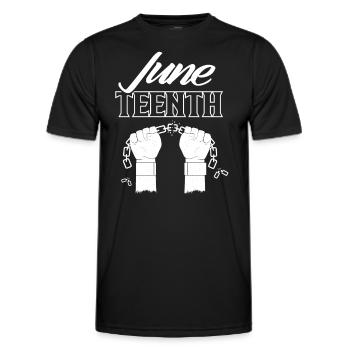 Juneteenth Black African American Afrika 1865 - Männer Funktions-T-Shirt - Schwarz - Vorne - AI Model Male 178 dark (178cm)