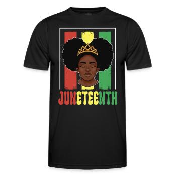 Juneteenth 1865 Black African American Afrika - Männer Funktions-T-Shirt - Schwarz - Vorne - AI Model Male 178 dark (178cm)