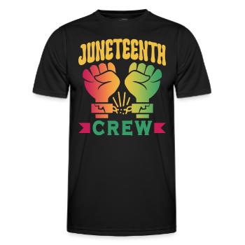 Juneteenth Team Black African American 1865 - Männer Funktions-T-Shirt - Schwarz - Vorne - AI Model Male 178 dark (178cm)