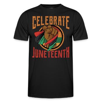Feiert Den Juneteenth African American Black 1865 - Männer Funktions-T-Shirt - Schwarz - Vorne - AI Model Male 178 dark (178cm)