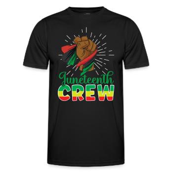 Juneteenth Team 1865 African American Black - Männer Funktions-T-Shirt - Schwarz - Vorne - AI Model Male 178 dark (178cm)