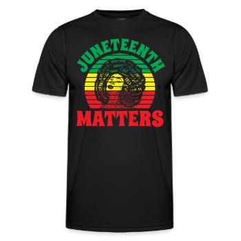 Juneteenth Matters 1865 African American Black - Männer Funktions-T-Shirt - Schwarz - Vorne - AI Model Male 178 dark (178cm)