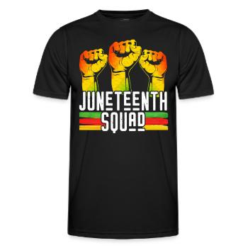 Juneteenth Team African American Black 1865 - Männer Funktions-T-Shirt - Schwarz - Vorne - AI Model Male 178 dark (178cm)