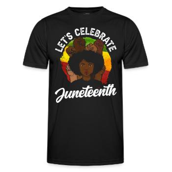Feiern Wir Den Juneteenth Black African American - Männer Funktions-T-Shirt - Schwarz - Vorne - AI Model Male 178 dark (178cm)