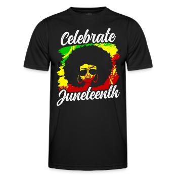Feiert Den Juneteenth Black 1865 African American - Männer Funktions-T-Shirt - Schwarz - Vorne - AI Model Male 178 dark (178cm)