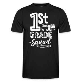 1 Klasse Team Erste Klasse Erstklässler - Männer Funktions-T-Shirt - Schwarz - Vorne - AI Model Male 178 dark (178cm)