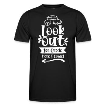 Aufgepasst 1 Klasse Ich Komme Erste Klasse - Männer Funktions-T-Shirt - Schwarz - Vorne - AI Model Male 178 dark (178cm)
