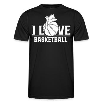 Ich Liebe Basketball Basketballspieler Team - Männer Funktions-T-Shirt - Schwarz - Vorne - AI Model Male 178 dark (178cm)