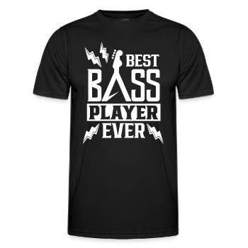Best Bass Player Ever Bass Guitar Bass - Men's Functional T-Shirt - black - Front - AI Model Male 178 dark (178cm)
