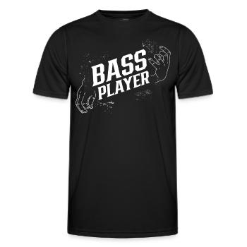 Bassist Musician Bass Guitarist Bass Bass Bass Guitar - Men's Functional T-Shirt - black - Front - AI Model Male 178 dark (178cm)