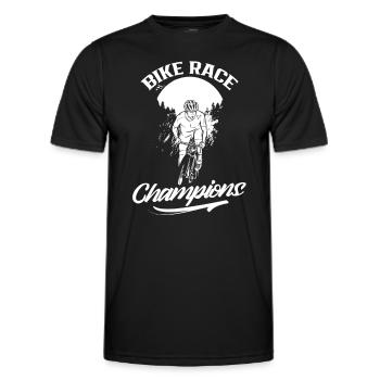Radrennen Champions Fahrrad Radrennfahrer - Männer Funktions-T-Shirt - Schwarz - Vorne - AI Model Male 178 dark (178cm)